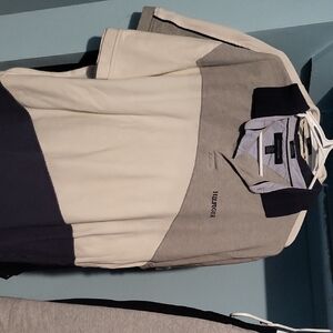 Tommy Hilfiger Cream and Gray Polo